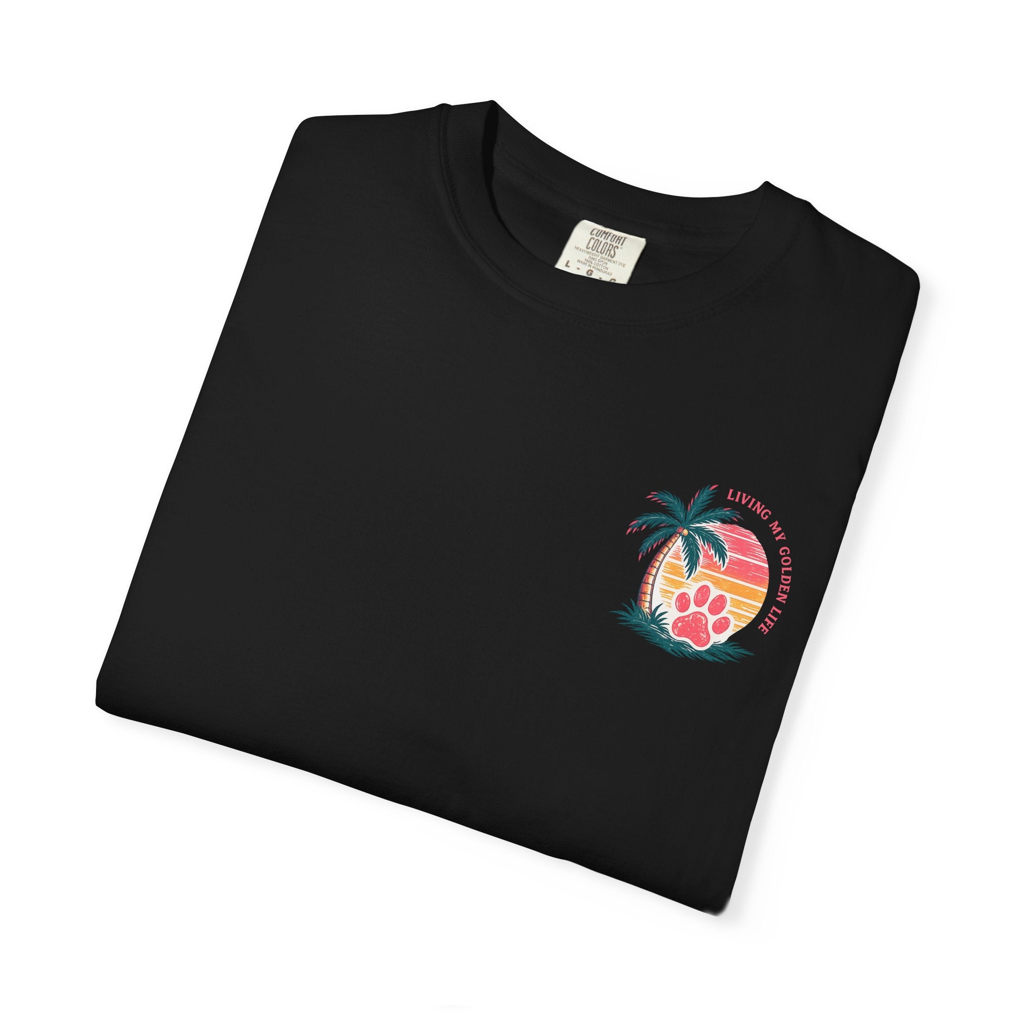Life Is Golden Golden Retriever Surf Dog T-Shirt | Retro Beach Pineapple