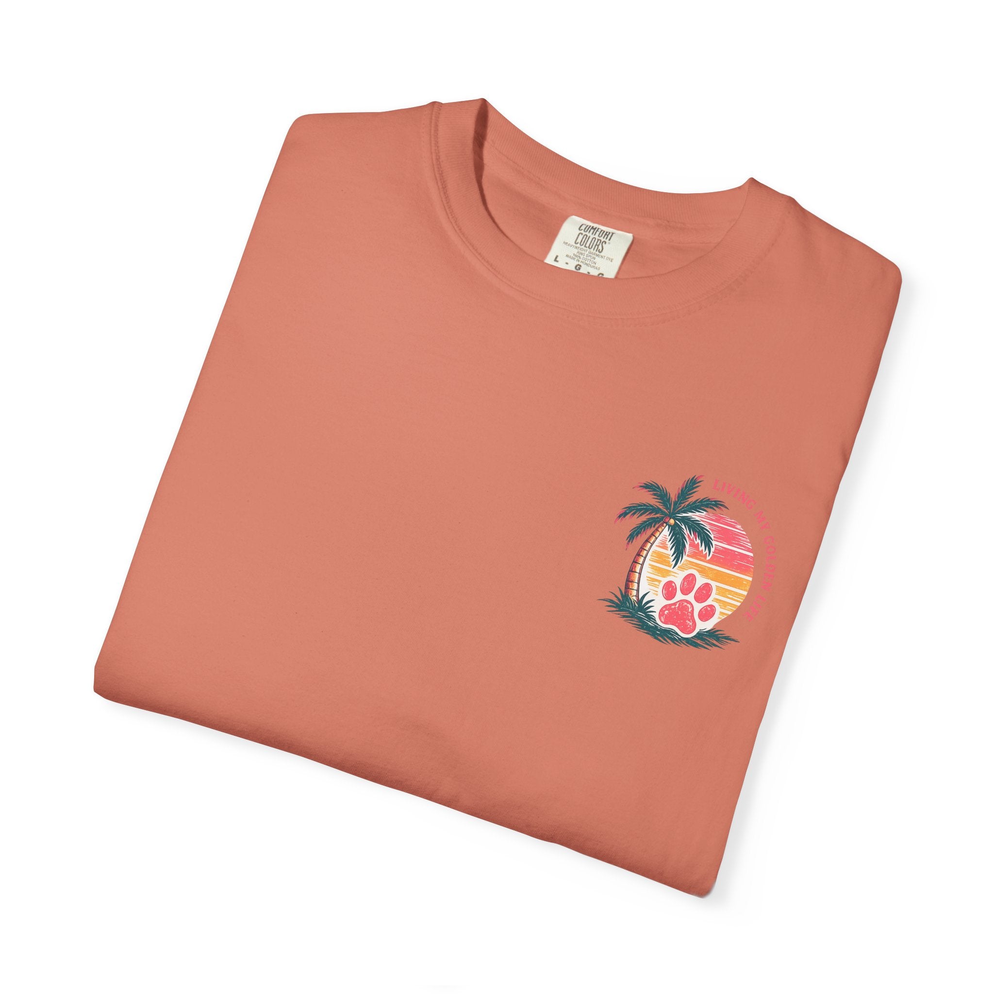 Life Is Golden Golden Retriever Surf Dog T-Shirt | Retro Beach Pineapple