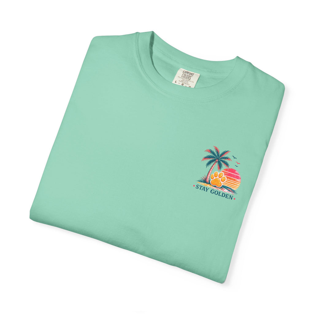 In My Golden Era Dog Graphic T-Shirt | Retro Sunglasses Palm Sunset