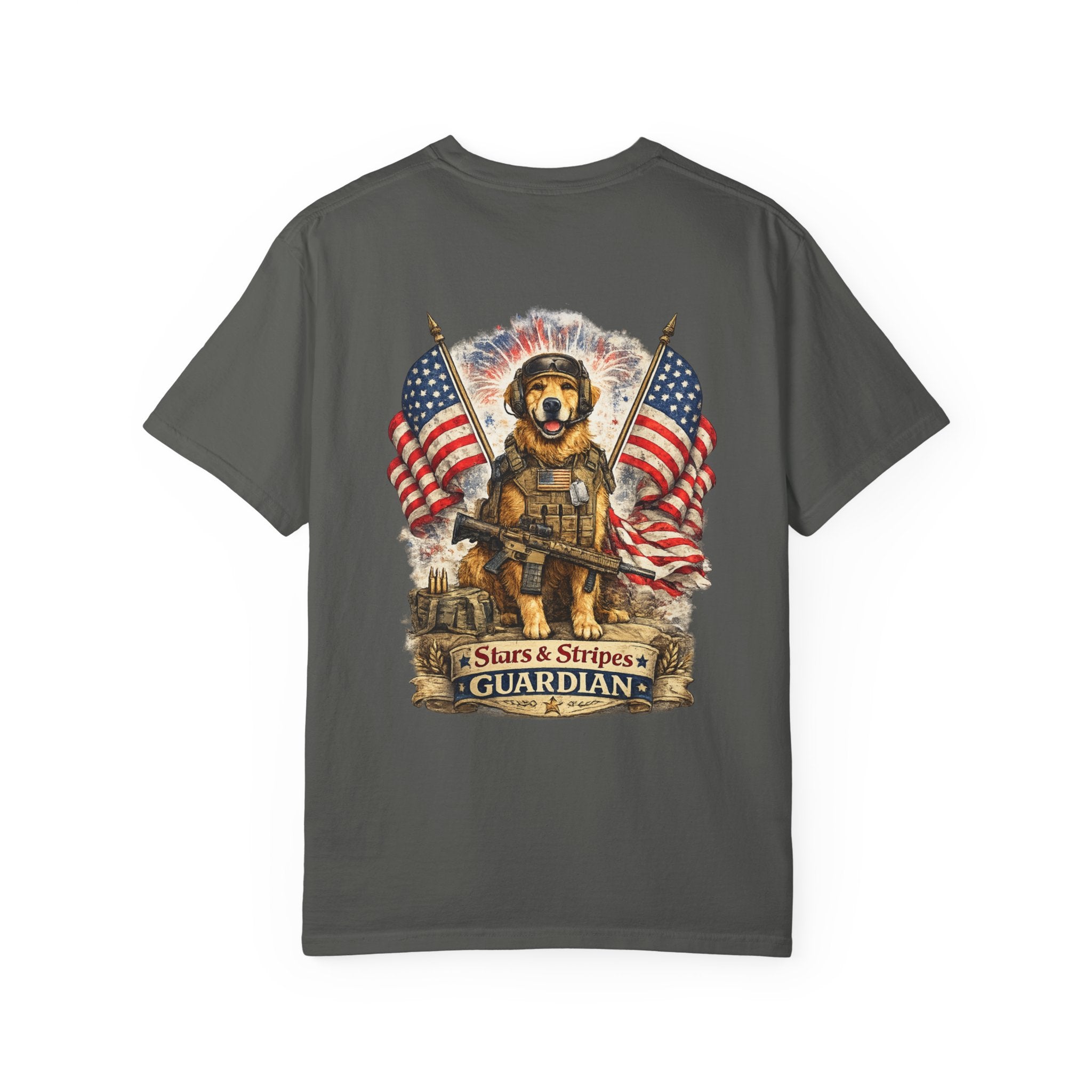 Guardian Dog T-Shirt - Stars & Stripes Military K9 Tee