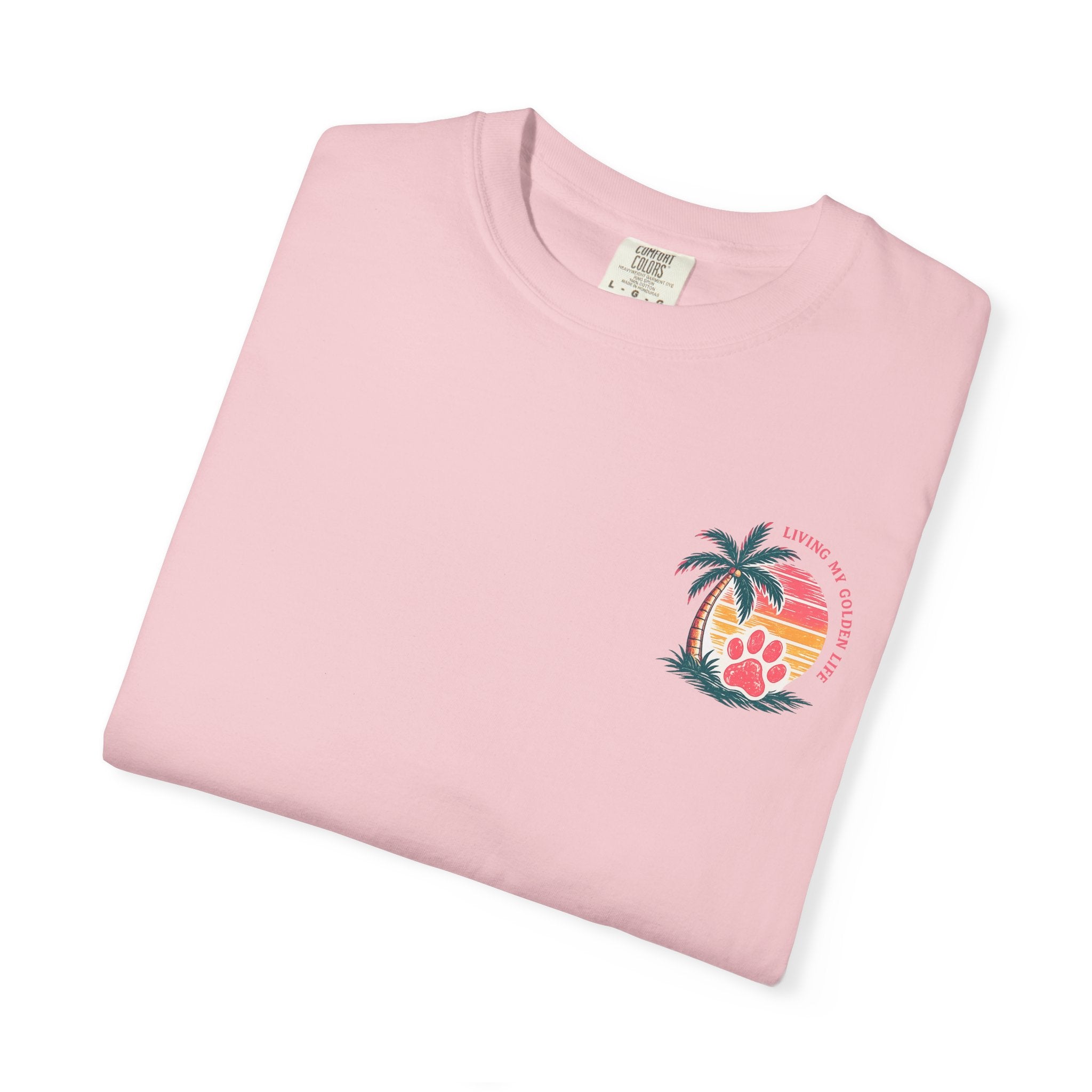 Life Is Golden Golden Retriever Surf Dog T-Shirt | Retro Beach Pineapple