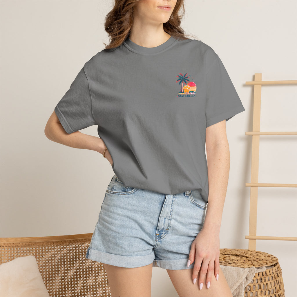 In My Golden Era Dog Graphic T-Shirt | Retro Sunglasses Palm Sunset