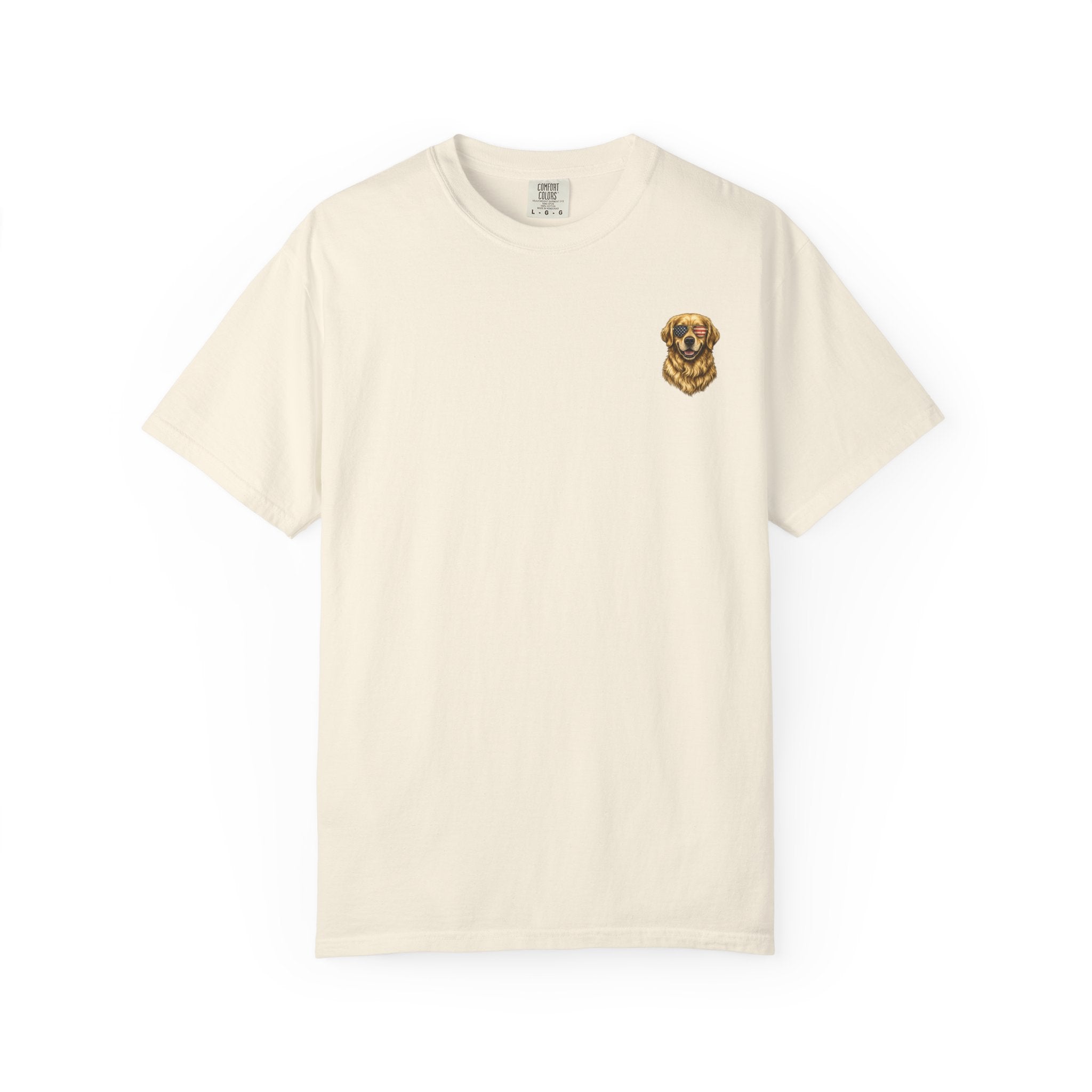 Golden Retriever Flag T-Shirt — Patriotic Dog Tee