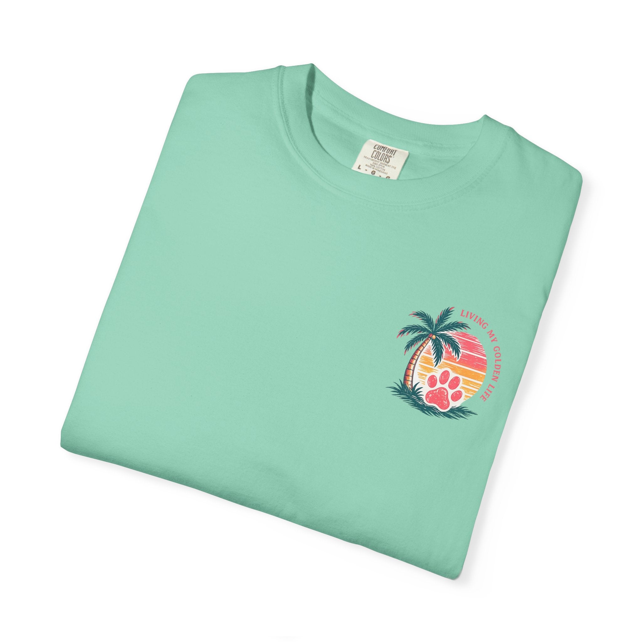 Life Is Golden Golden Retriever Surf Dog T-Shirt | Retro Beach Pineapple
