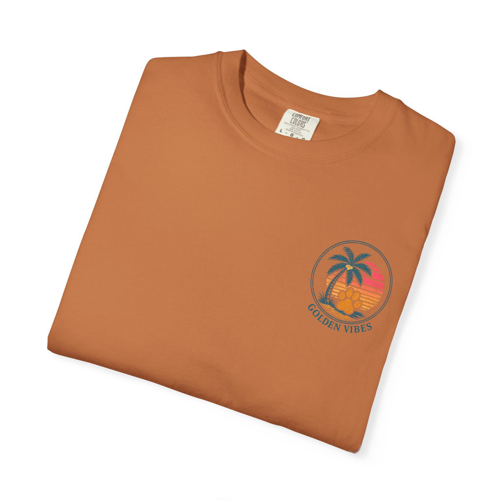 Enjoy the Ride T-Shirt — Golden Retriever Vintage Sunset Beach Tee