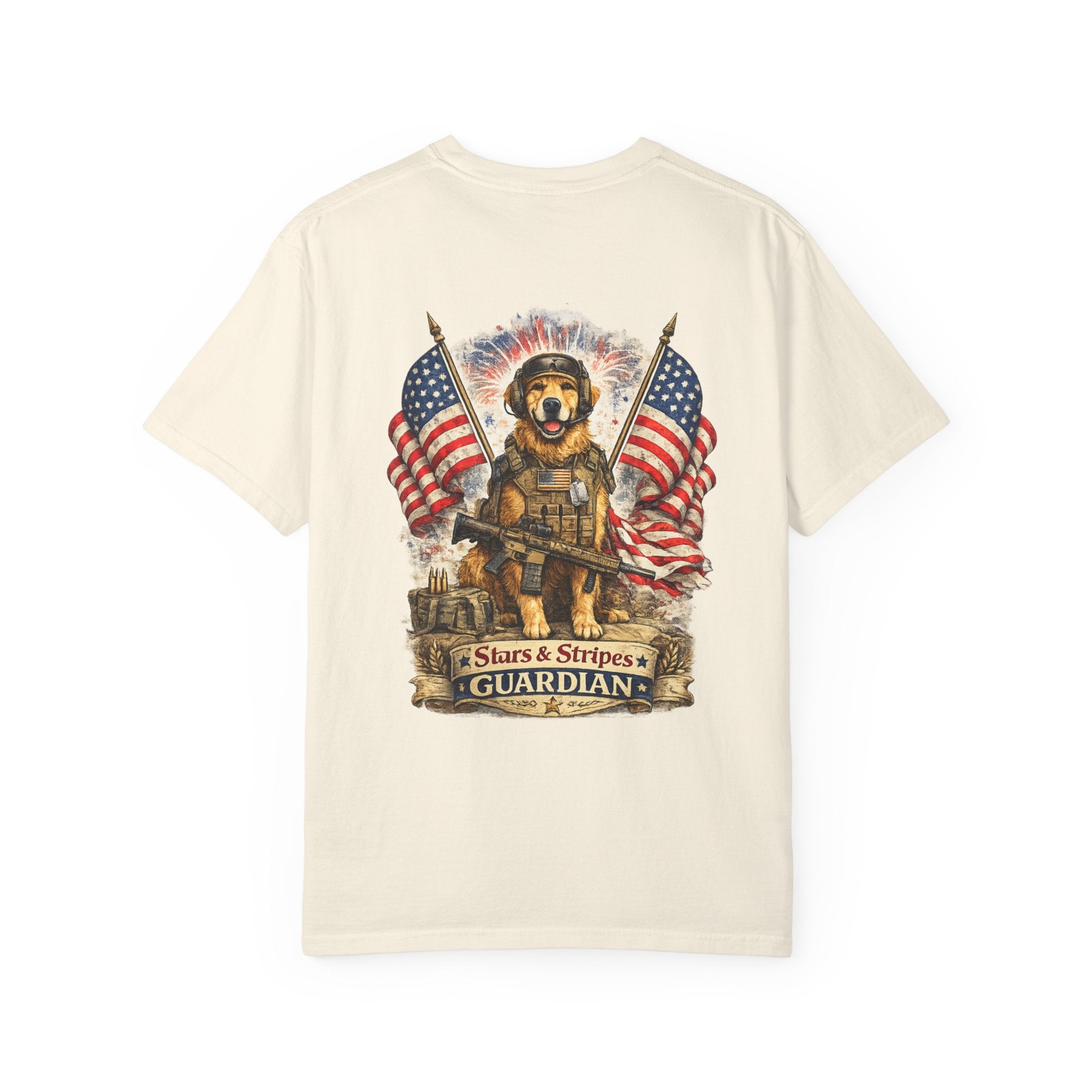 Guardian Dog T-Shirt - Stars & Stripes Military K9 Tee