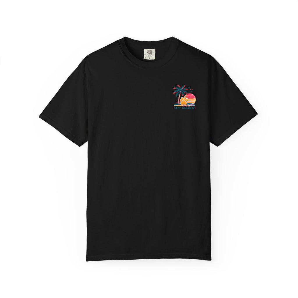 In My Golden Era Dog Graphic T-Shirt | Retro Sunglasses Palm Sunset
