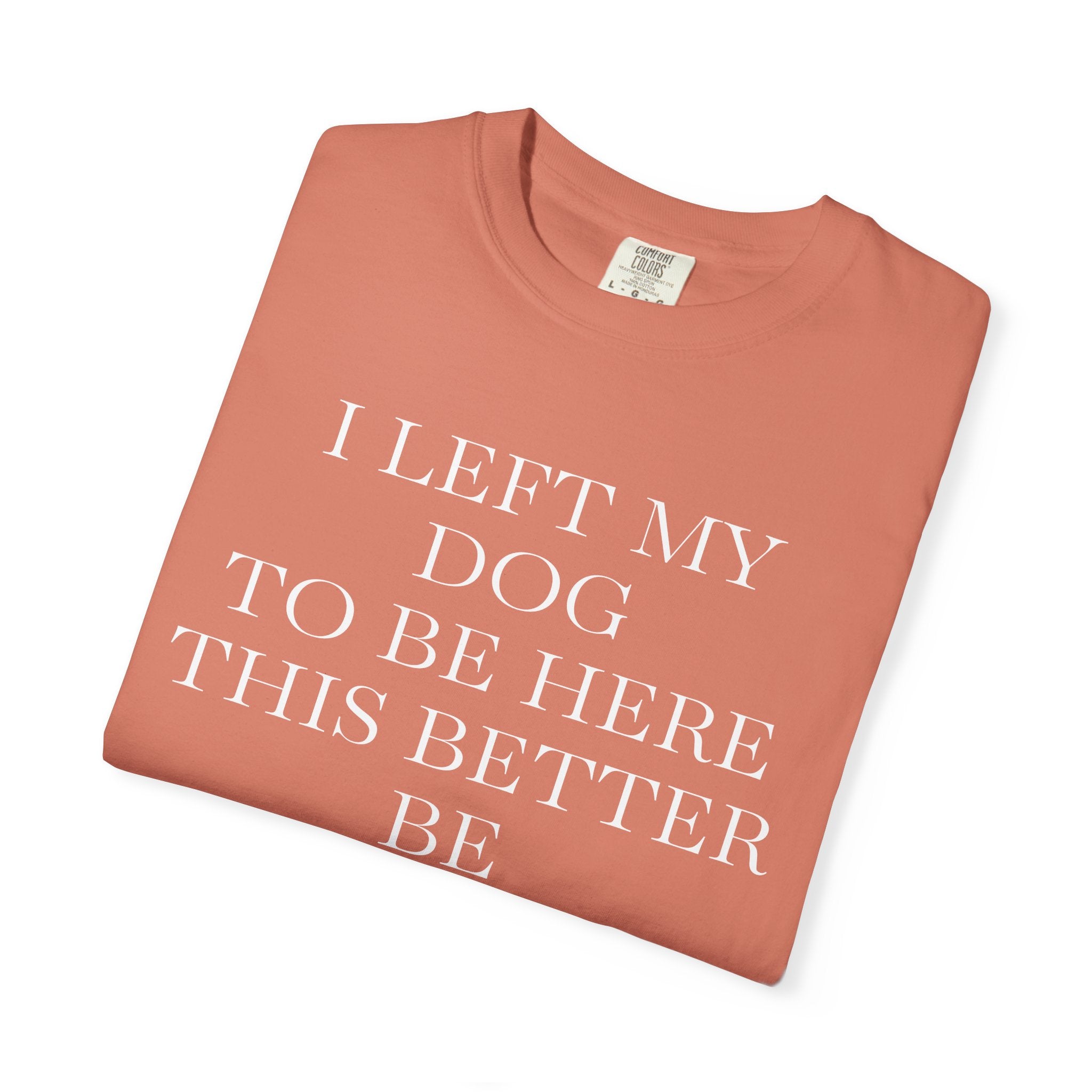 Dog Lover T-Shirt - I Left My Dog to Be Here