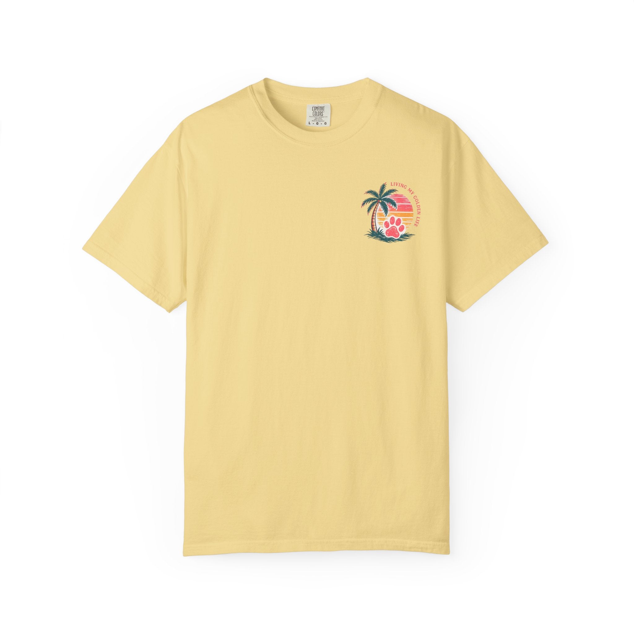 Life Is Golden Golden Retriever Surf Dog T-Shirt | Retro Beach Pineapple