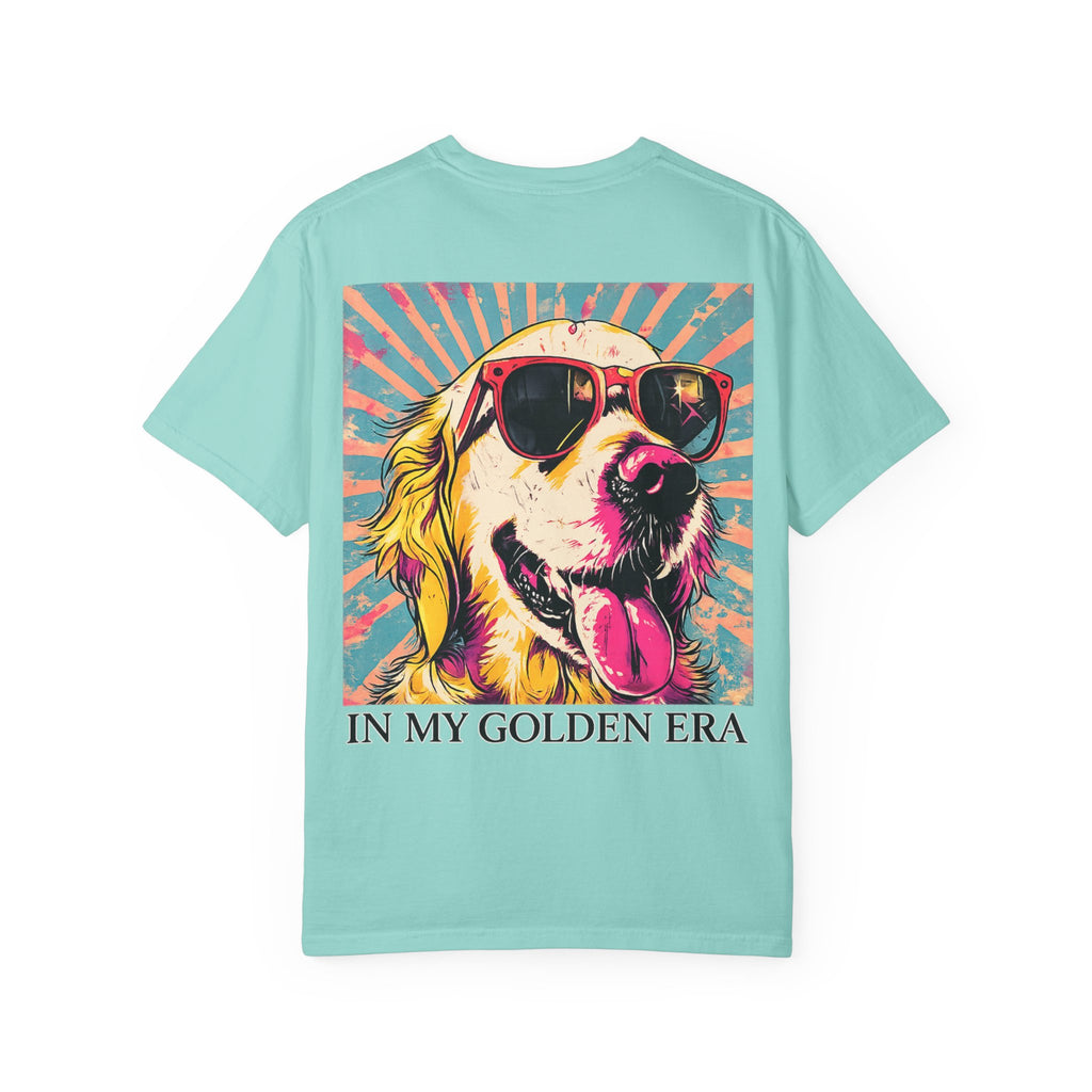 In My Golden Era Dog Graphic T-Shirt | Retro Sunglasses Palm Sunset