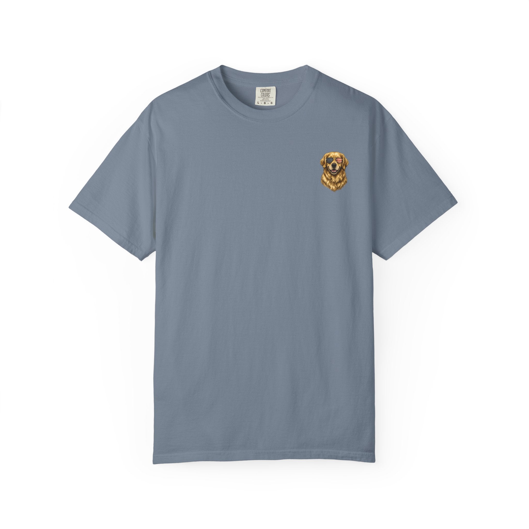Golden Retriever Flag T-Shirt — Patriotic Dog Tee