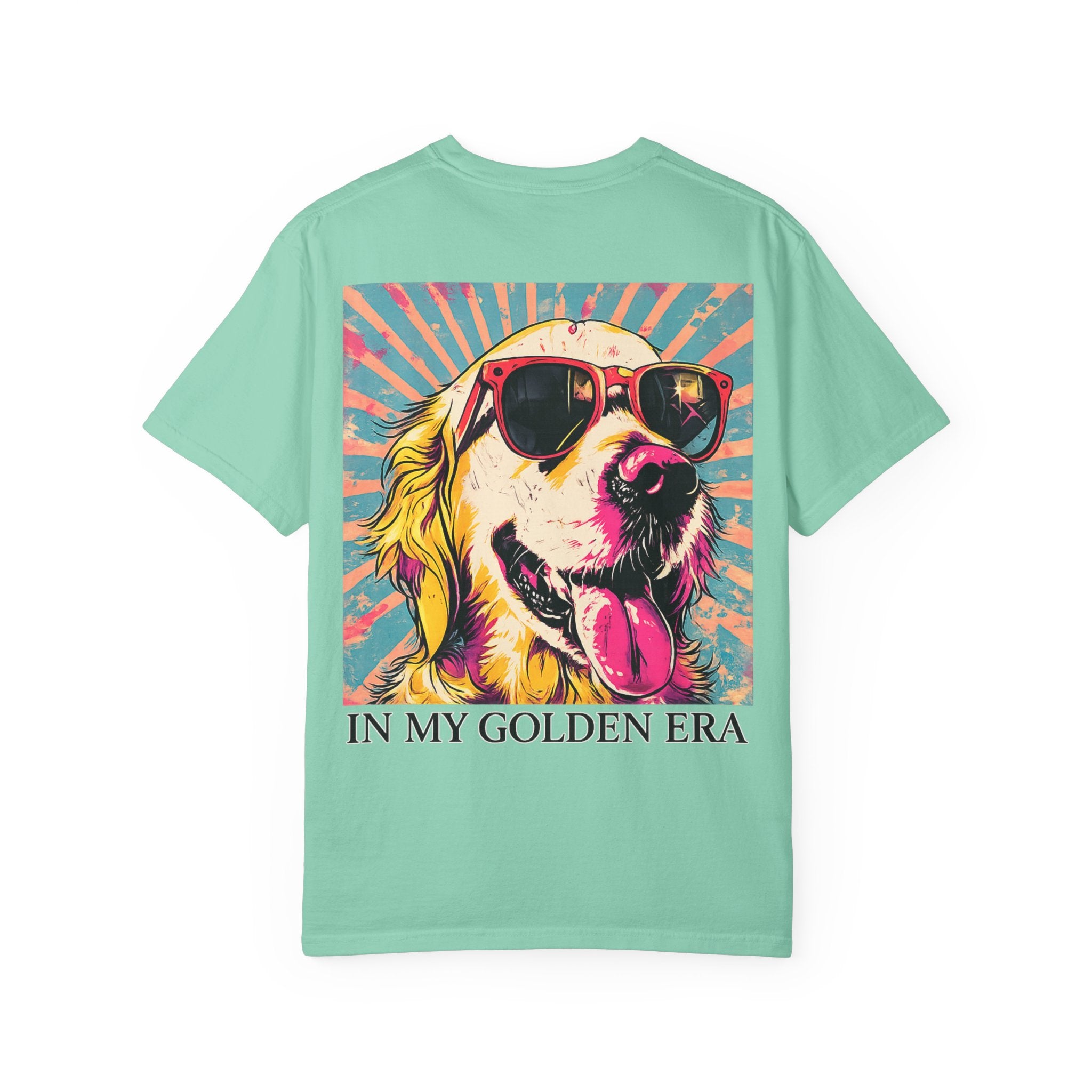 In My Golden Era Dog Graphic T-Shirt | Retro Sunglasses Palm Sunset