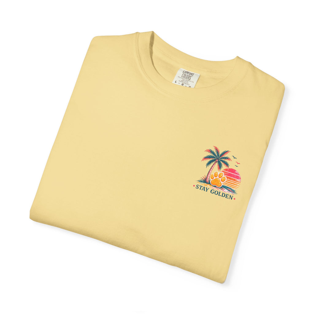 In My Golden Era Dog Graphic T-Shirt | Retro Sunglasses Palm Sunset