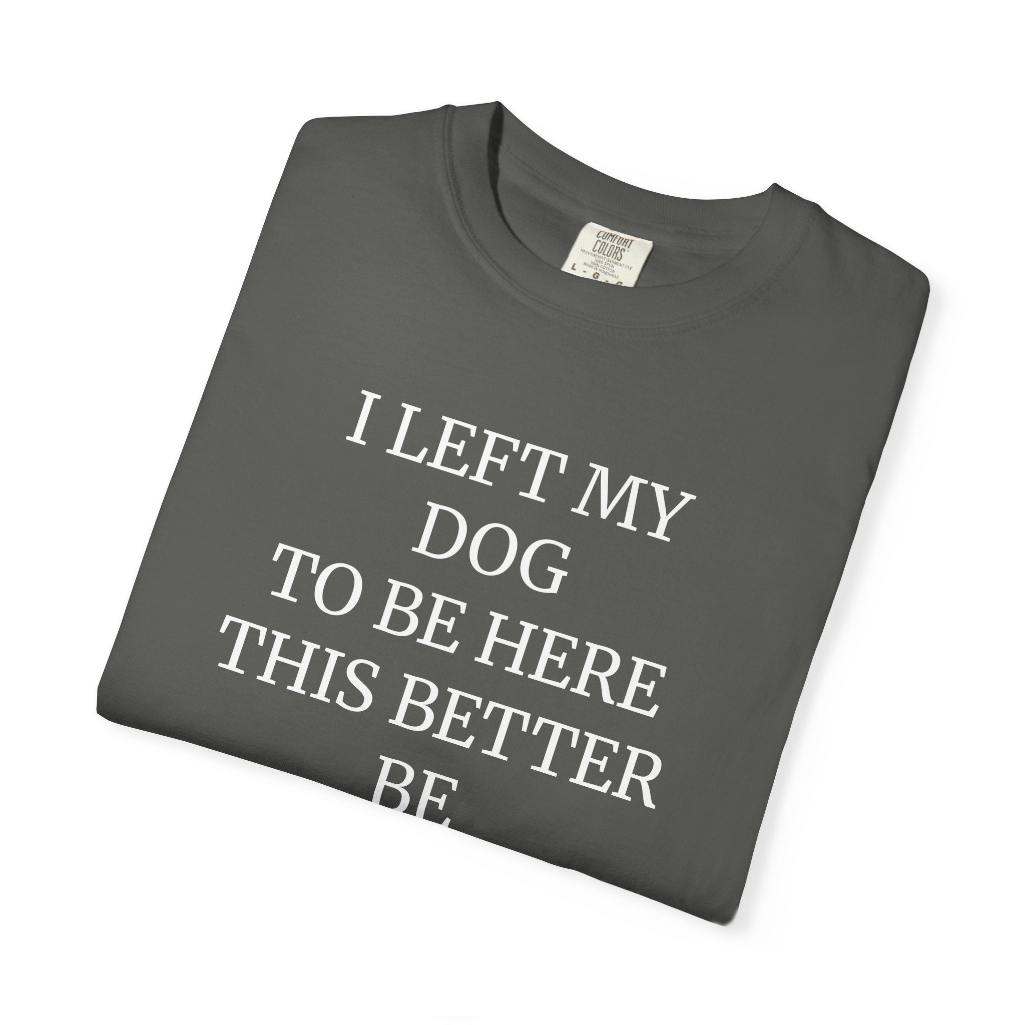 Dog Lover T-Shirt - I Left My Dog to Be Here