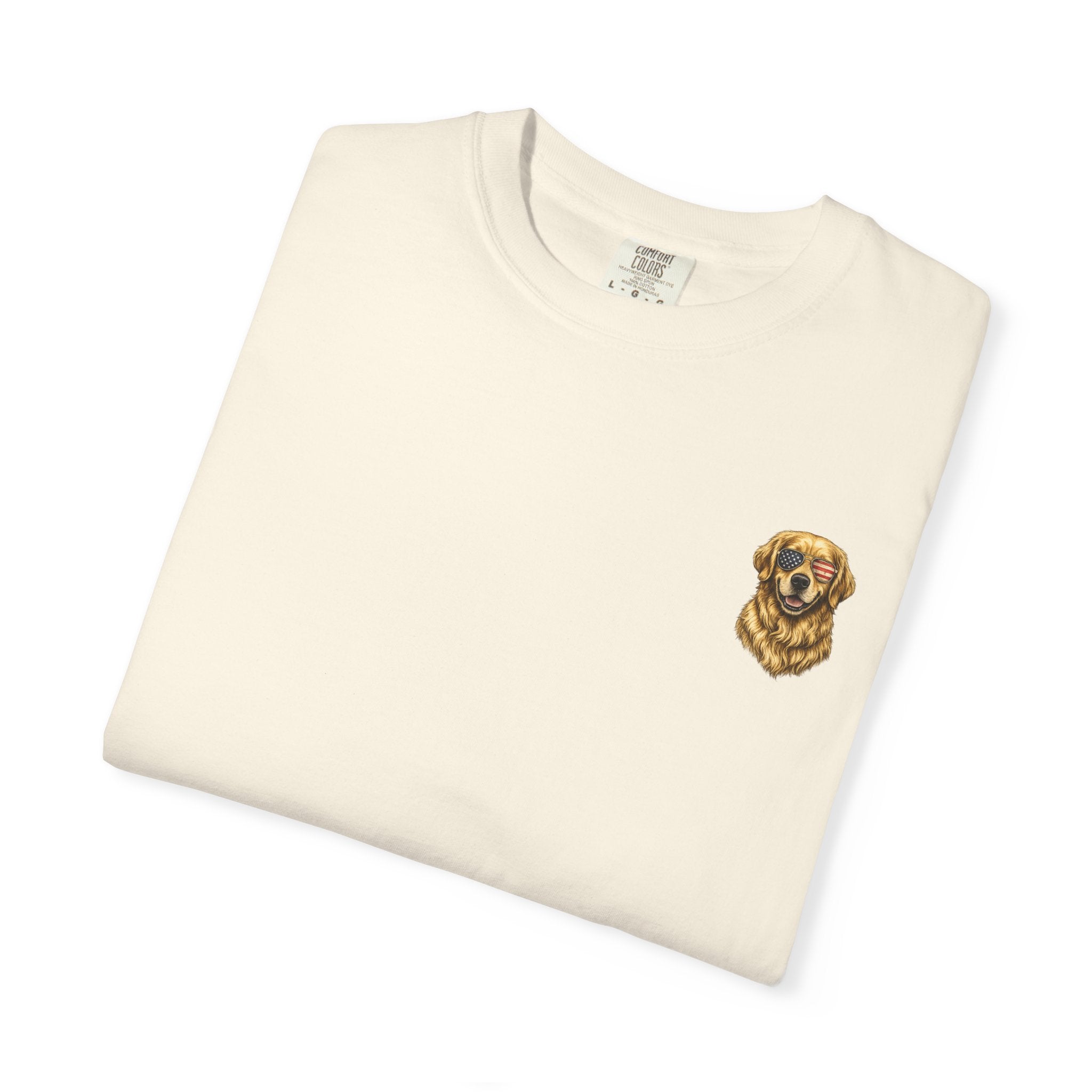 Golden Retriever Flag T-Shirt — Patriotic Dog Tee