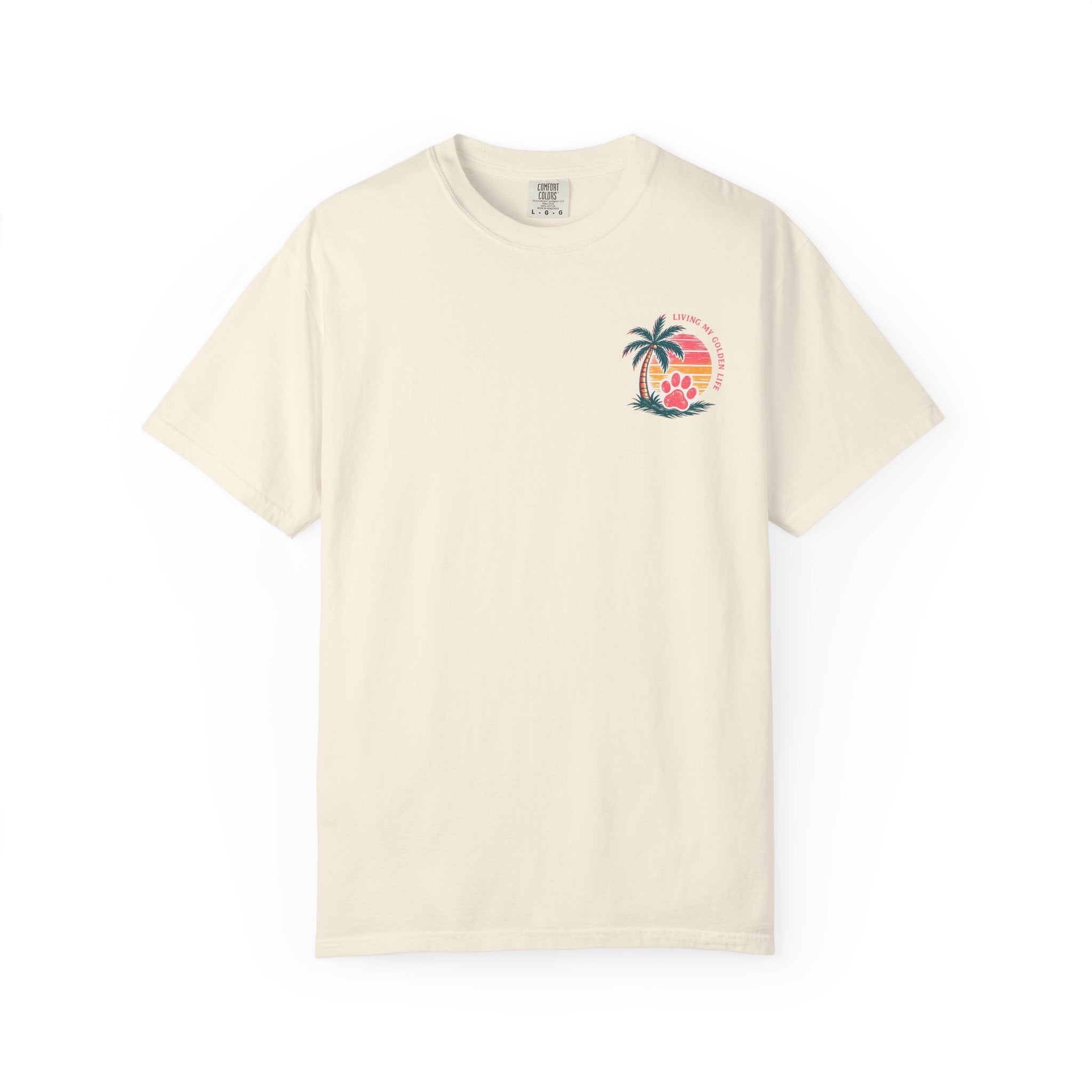 Life Is Golden Golden Retriever Surf Dog T-Shirt | Retro Beach Pineapple