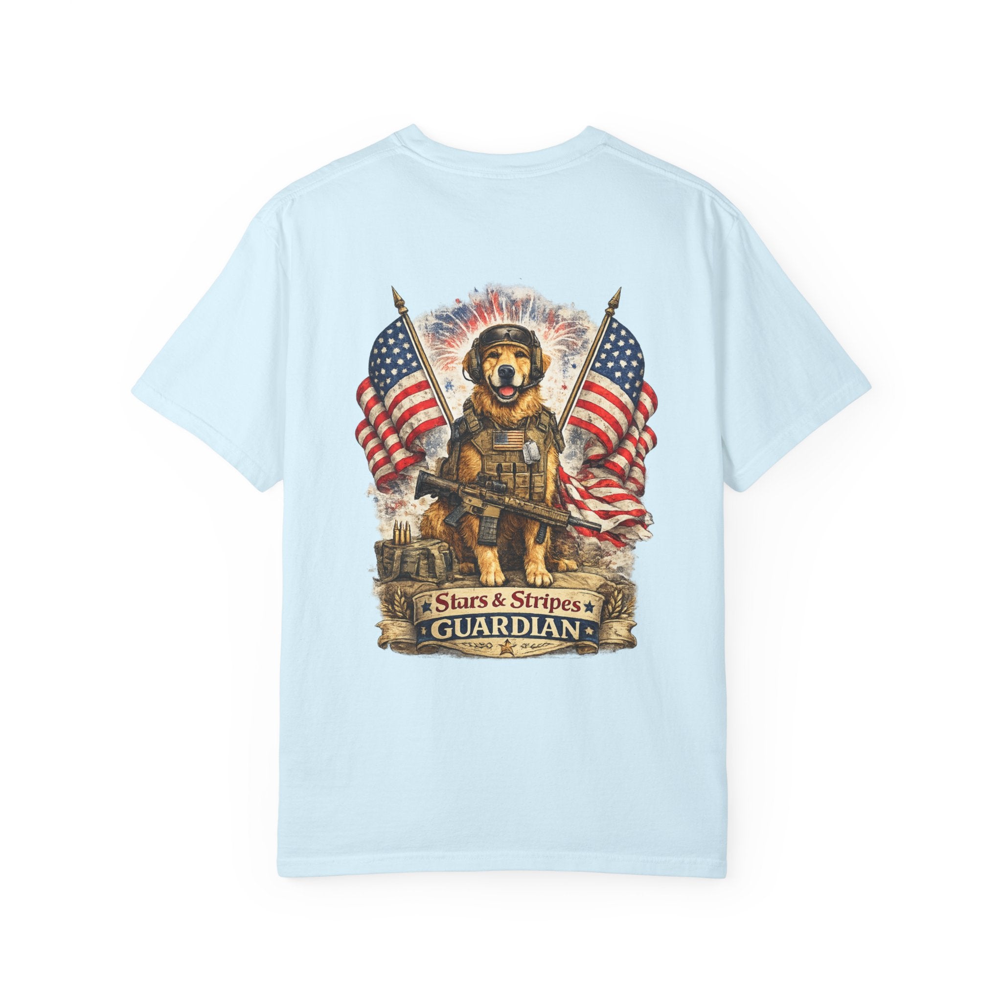 Guardian Dog T-Shirt - Stars & Stripes Military K9 Tee