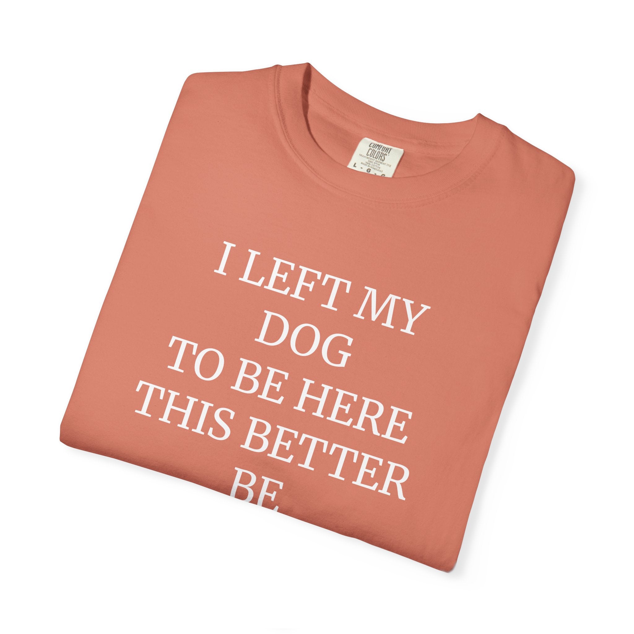 Dog Lover T-Shirt - I Left My Dog to Be Here