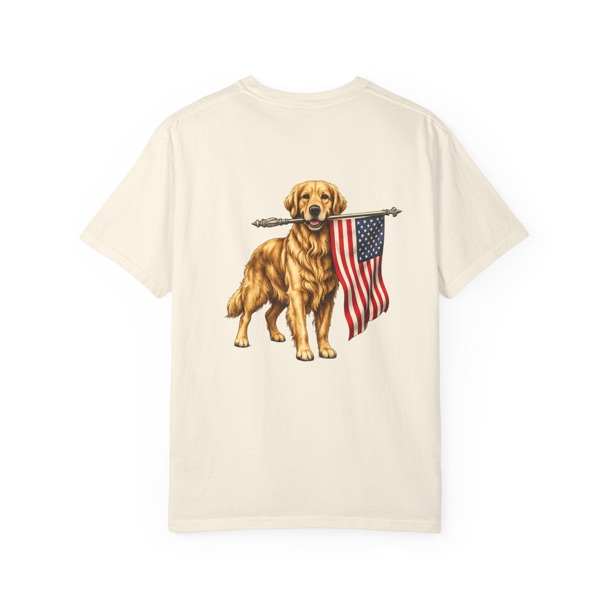 Golden Retriever Flag T-Shirt — Patriotic Dog Tee