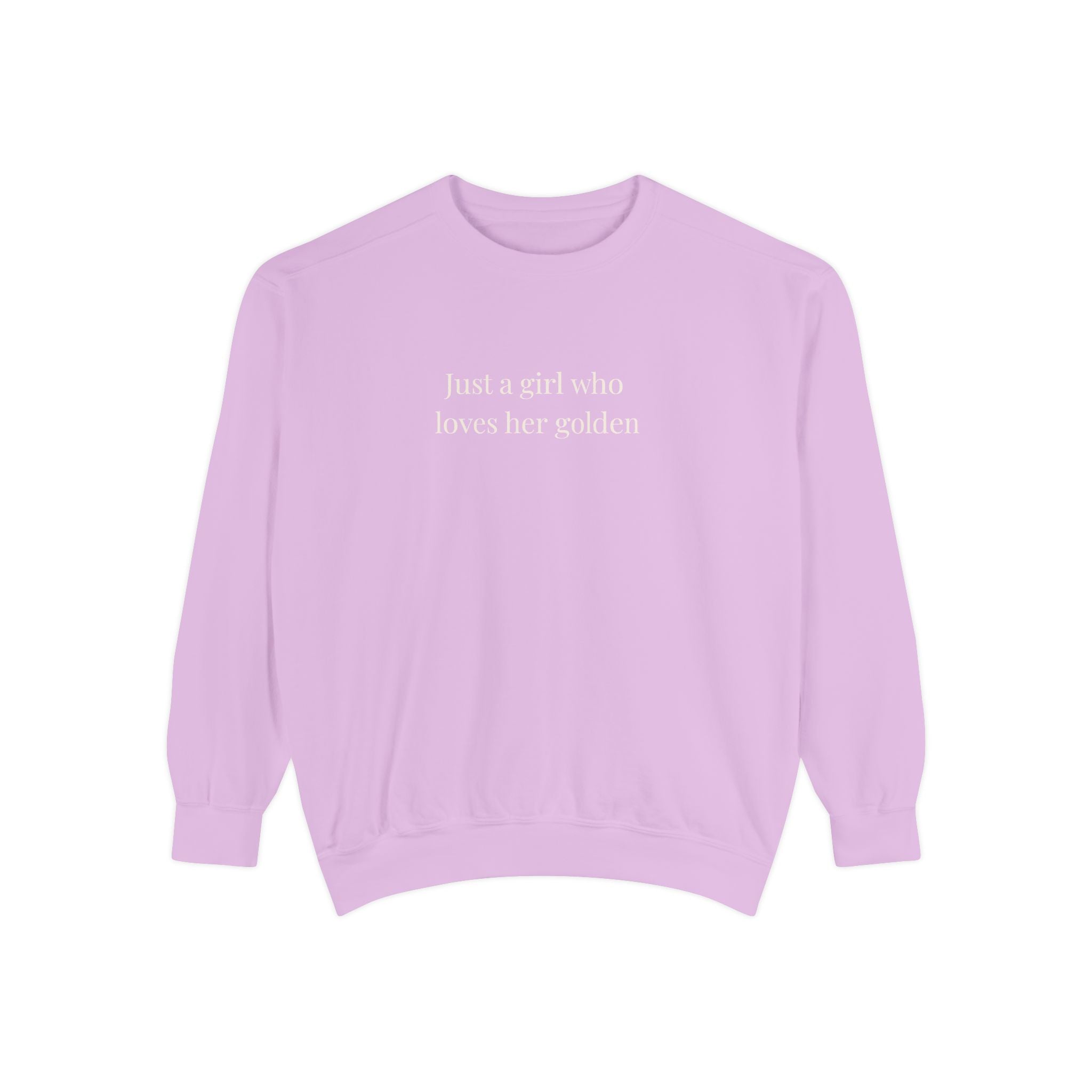 "Just a Girl Who Loves Her Golden Sweatshirt" Sweatshirt