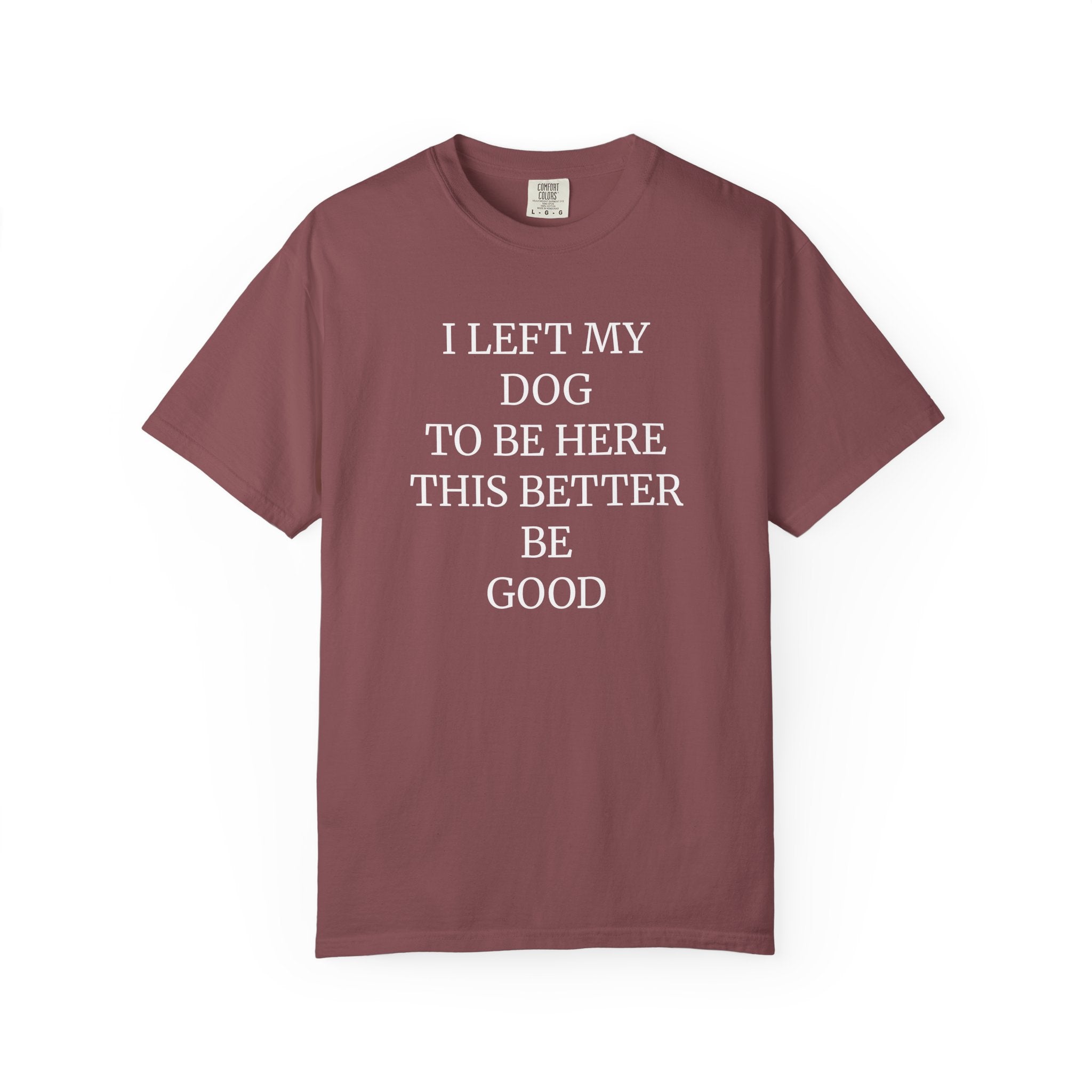 Dog Lover T-Shirt - I Left My Dog to Be Here