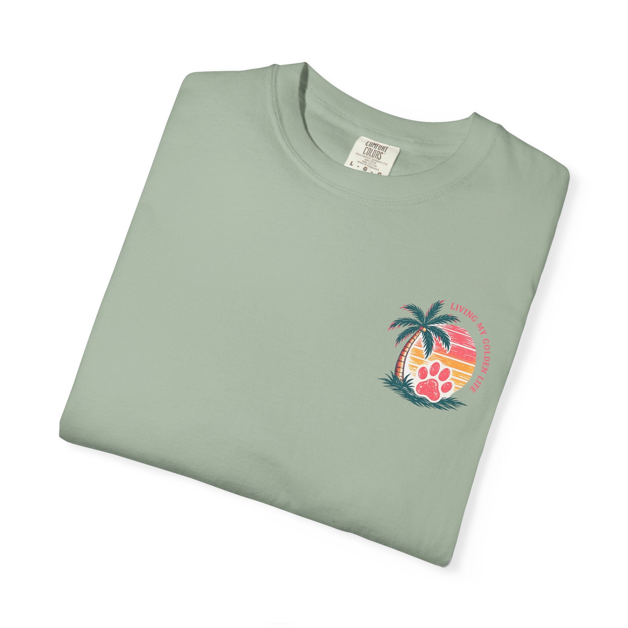 Life Is Golden Golden Retriever Surf Dog T-Shirt | Retro Beach Pineapple