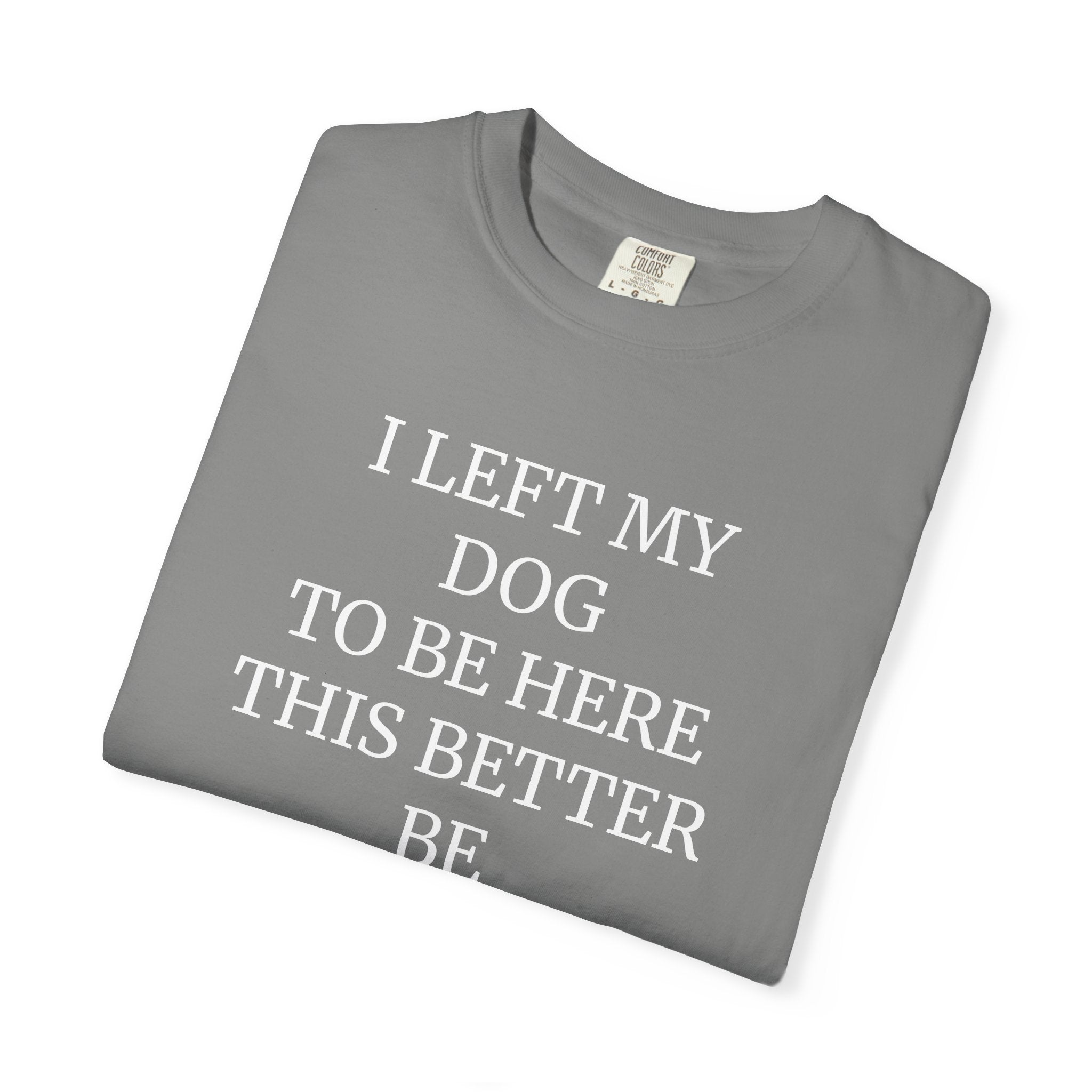 Dog Lover T-Shirt - I Left My Dog to Be Here