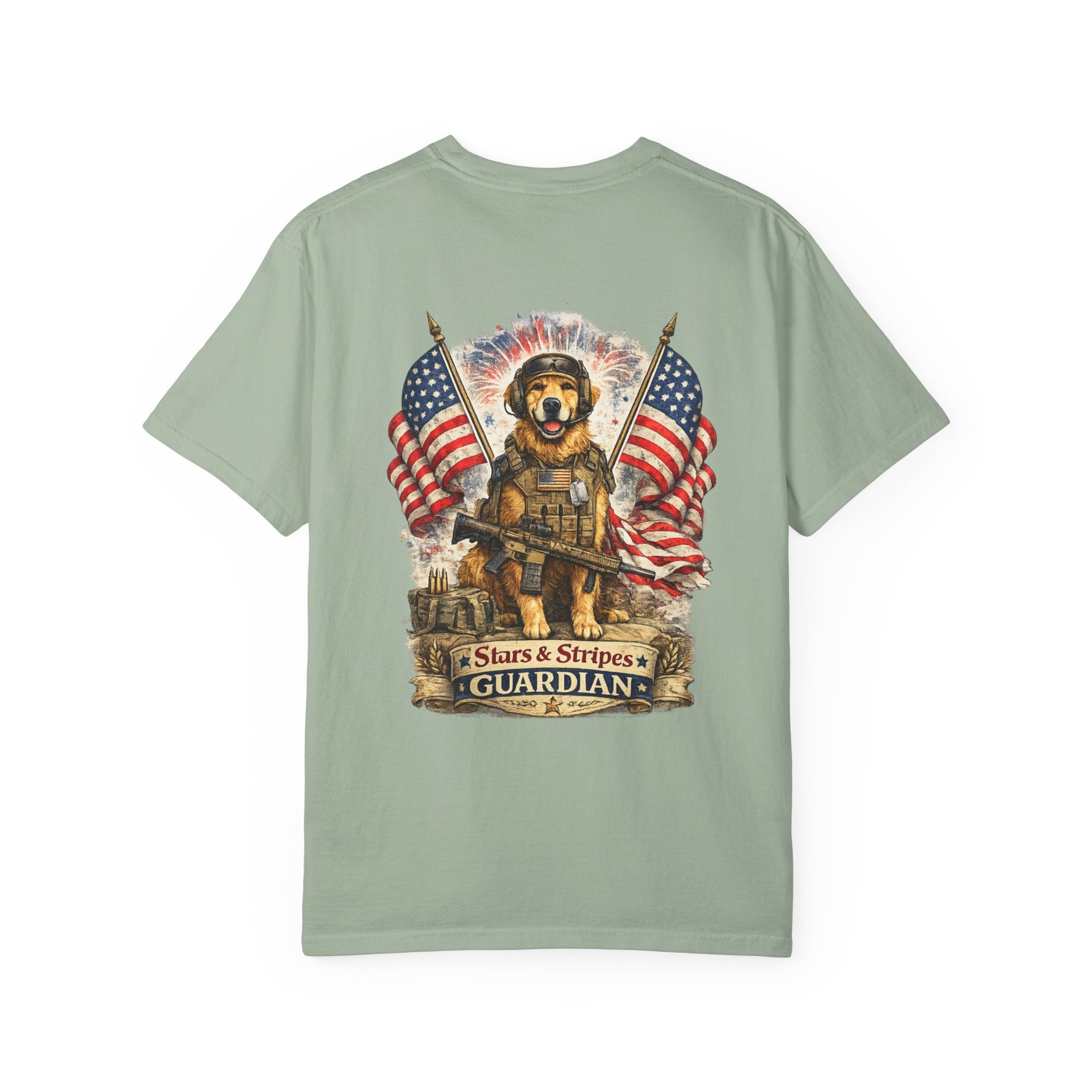 Guardian Dog T-Shirt - Stars & Stripes Military K9 Tee