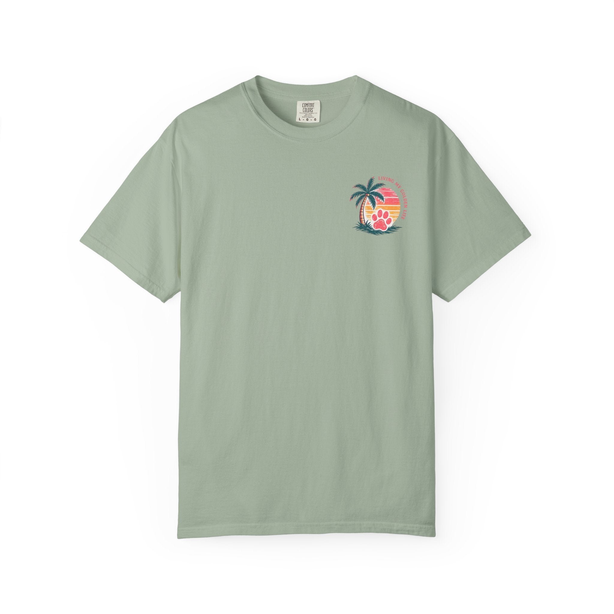 Life Is Golden Golden Retriever Surf Dog T-Shirt | Retro Beach Pineapple
