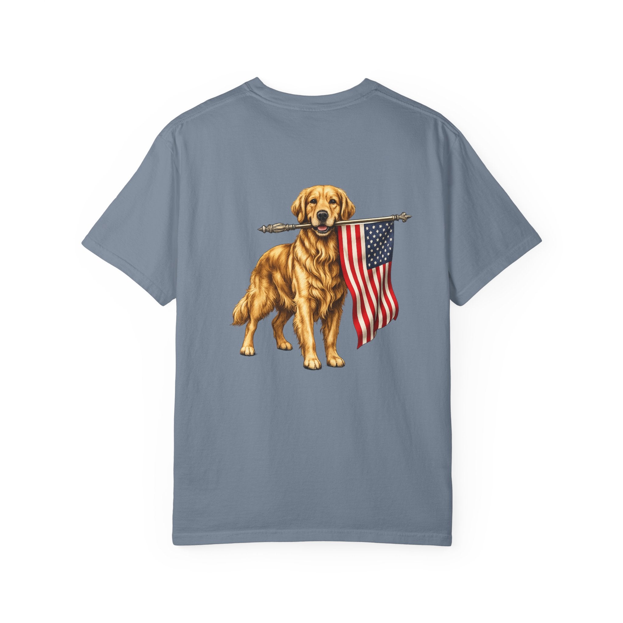 Golden Retriever Flag T-Shirt — Patriotic Dog Tee