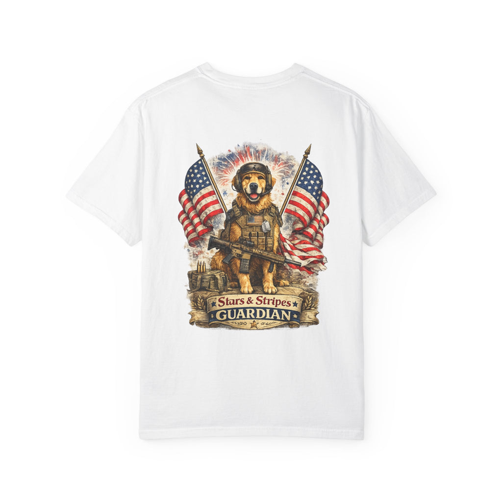 Guardian Dog T-Shirt — Stars & Stripes Patriotic Military Tee