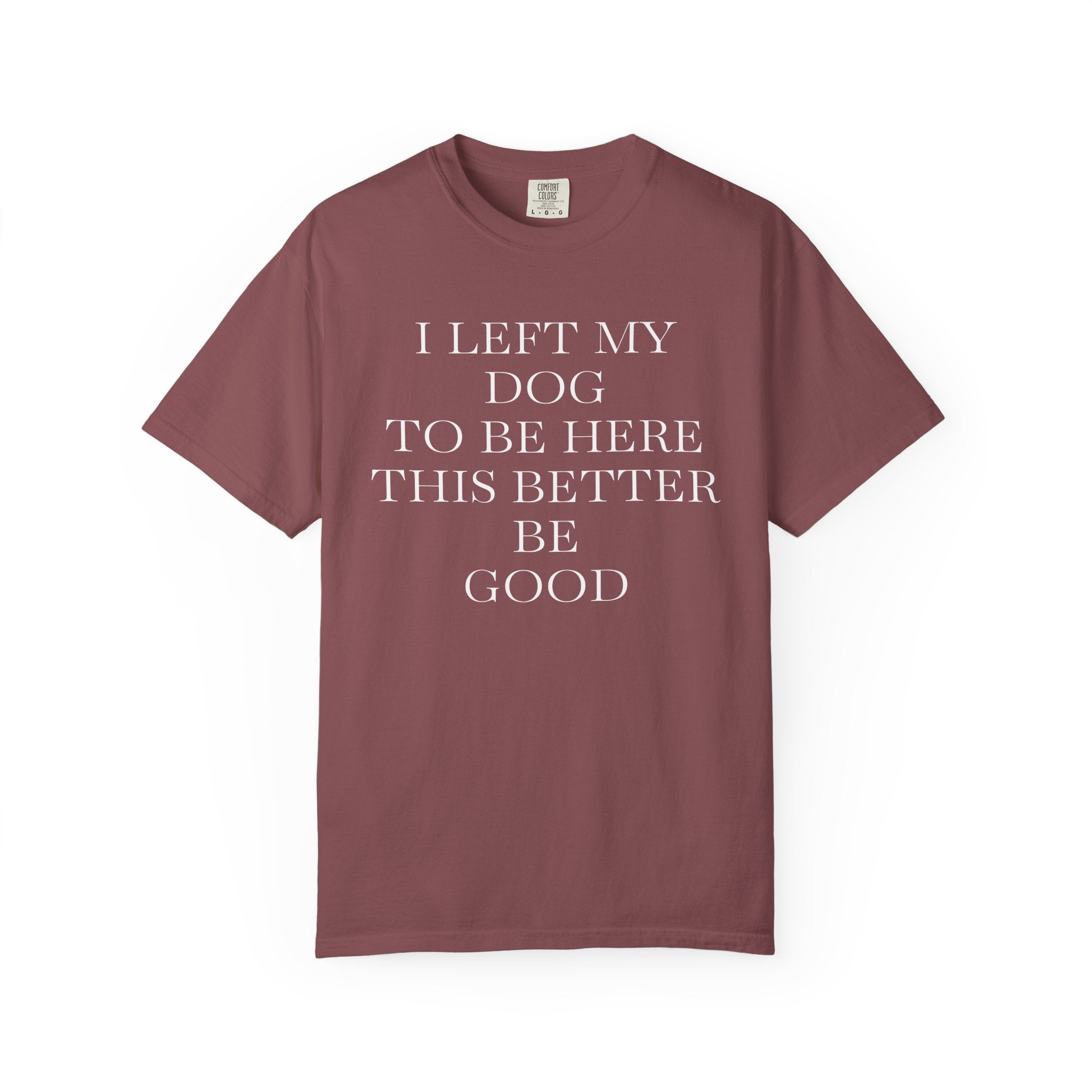 Dog Lover T-Shirt - I Left My Dog to Be Here