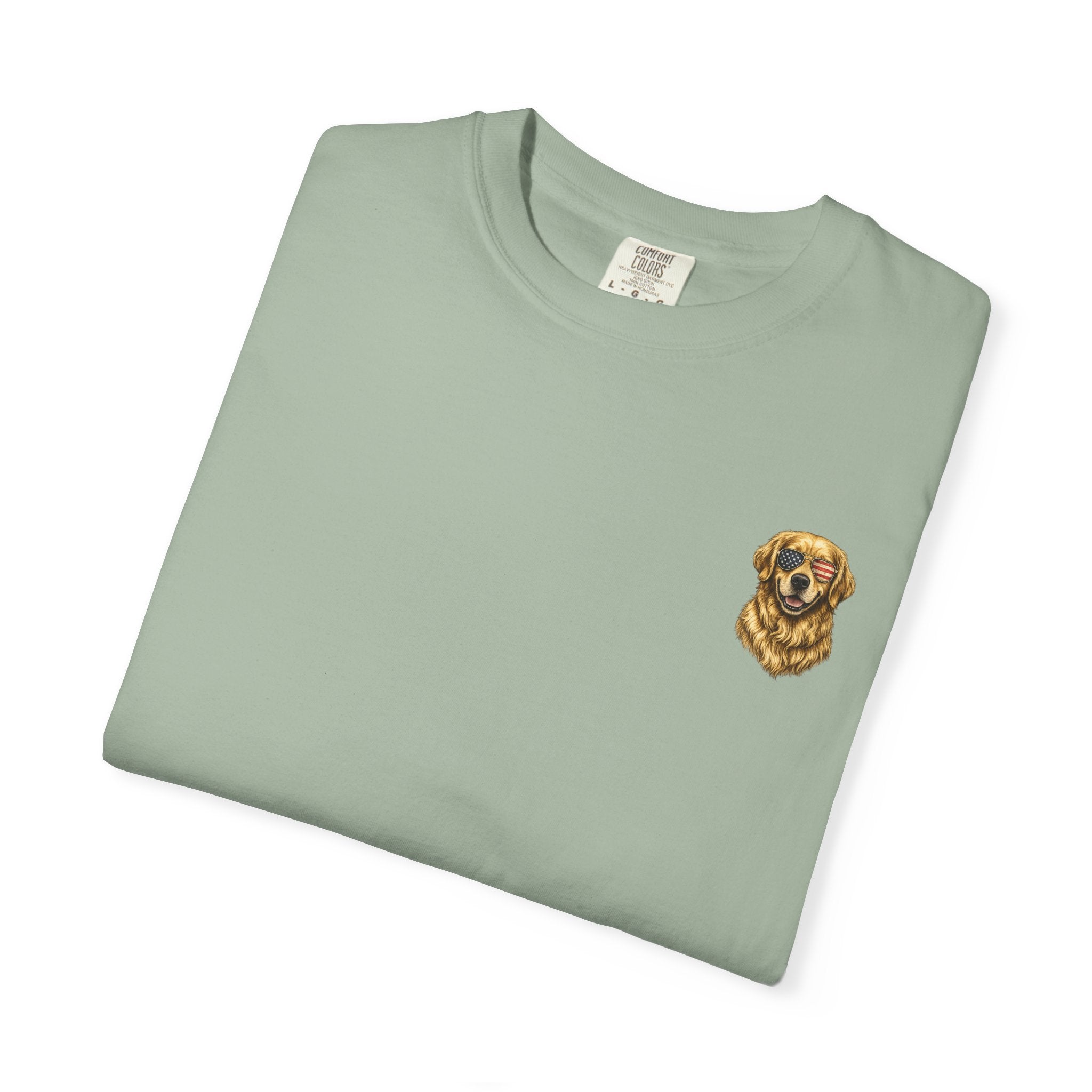 Golden Retriever Flag T-Shirt — Patriotic Dog Tee