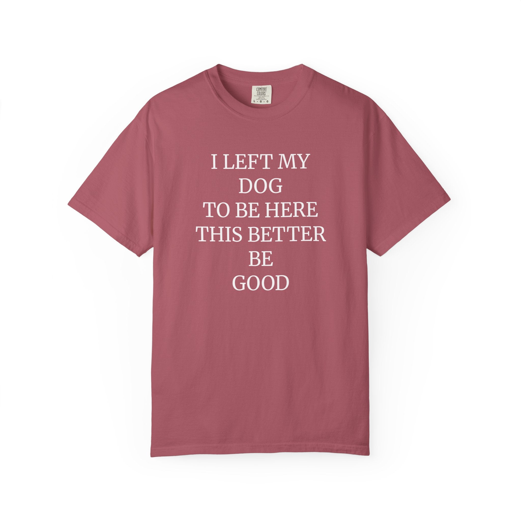 Dog Lover T-Shirt - I Left My Dog to Be Here