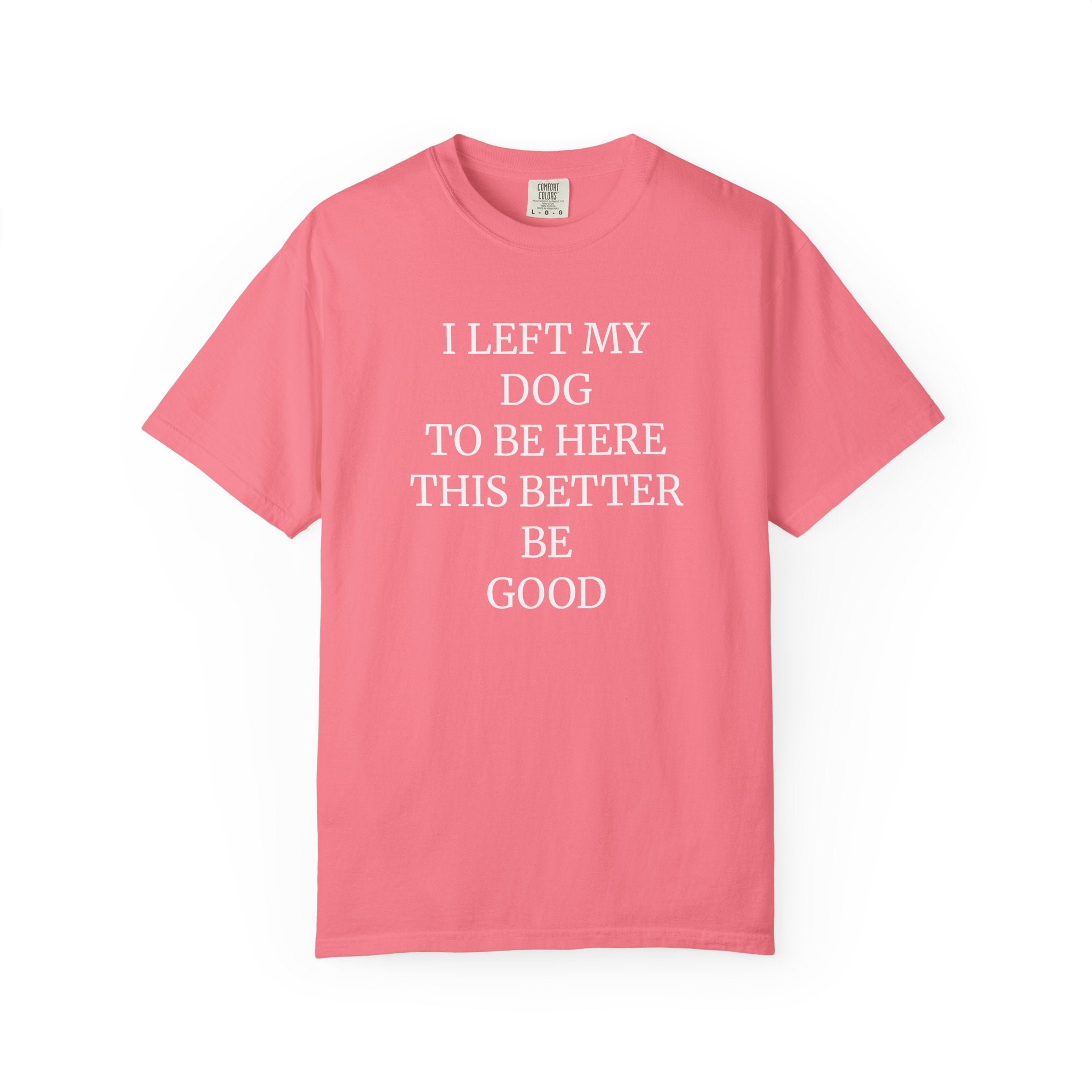Dog Lover T-Shirt - I Left My Dog to Be Here