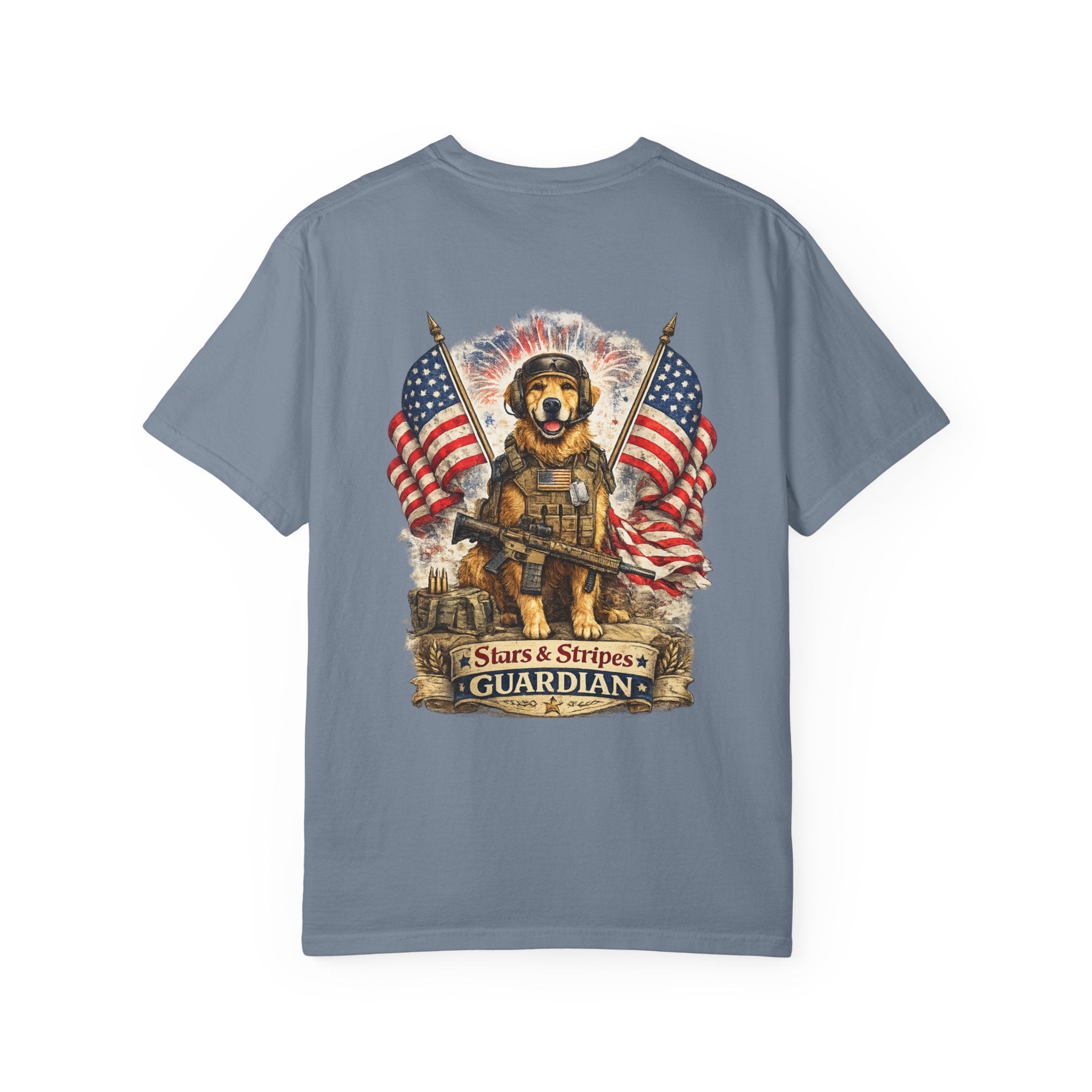Guardian Dog T-Shirt - Stars & Stripes Military K9 Tee