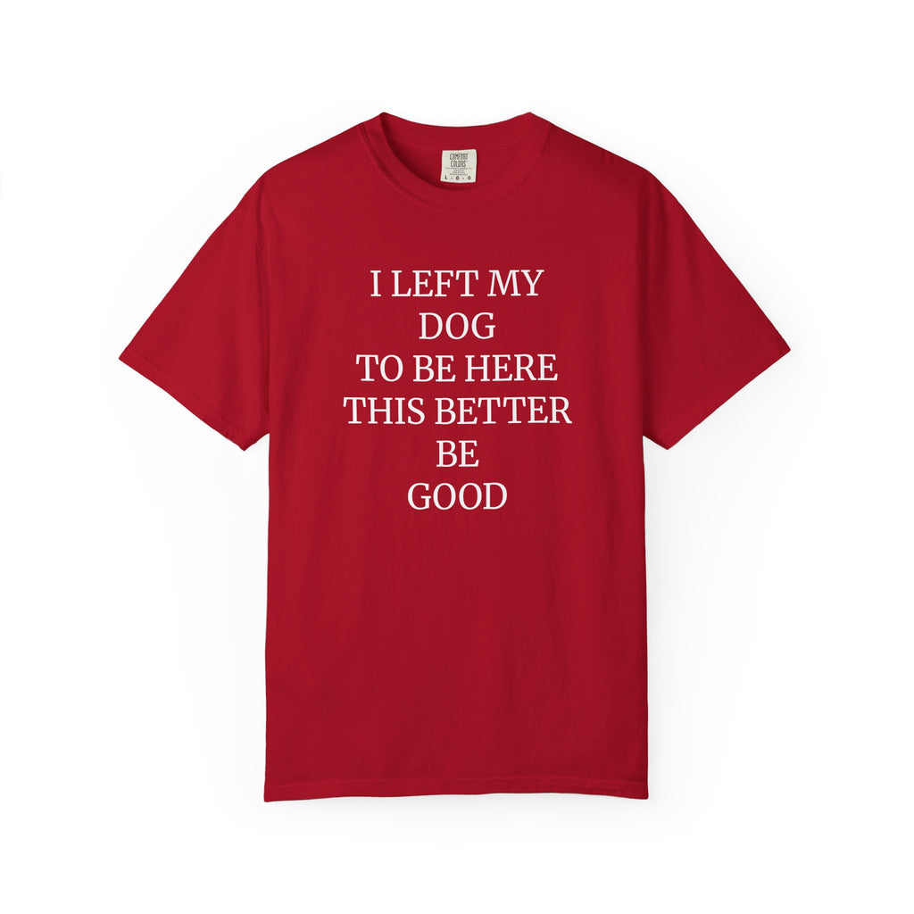 Dog Lover T-Shirt - I Left My Dog to Be Here