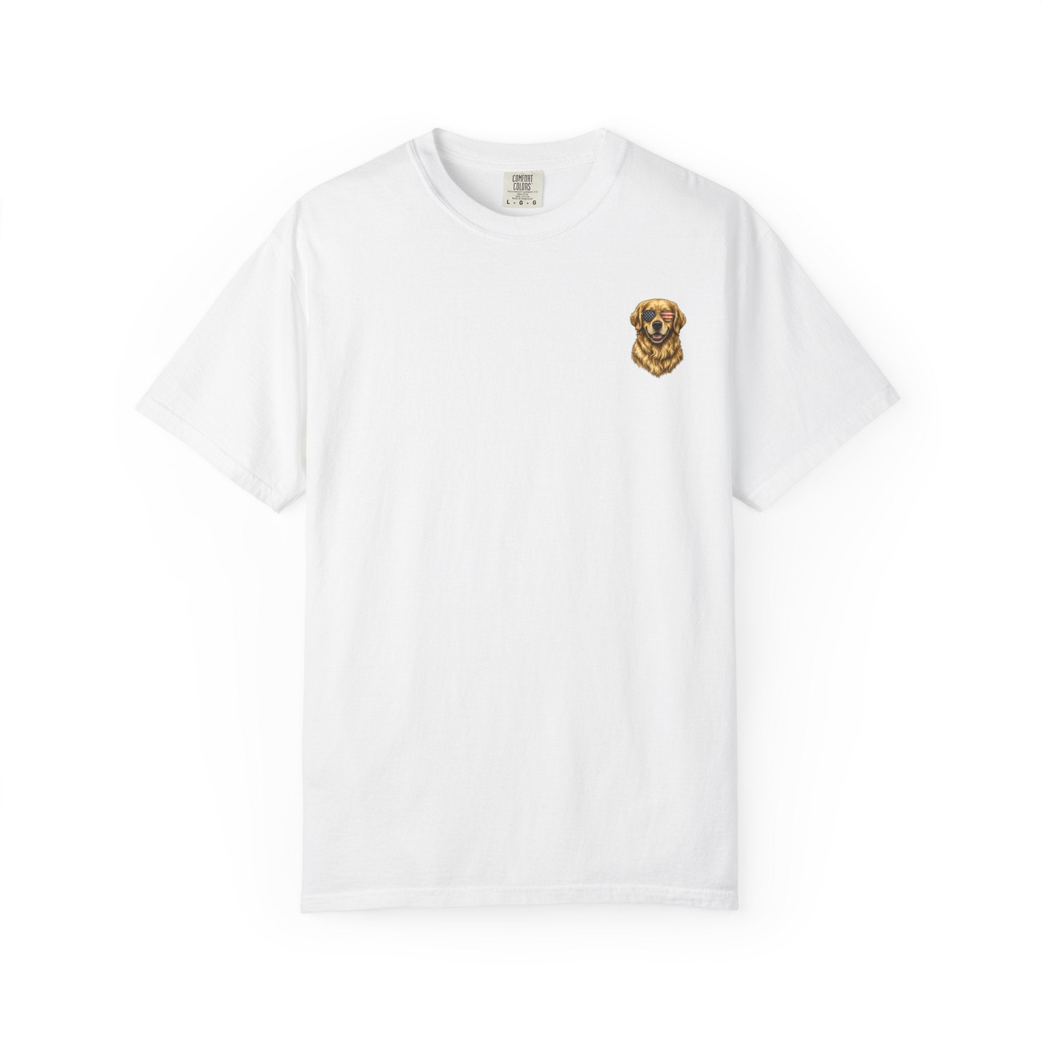 Golden Retriever Flag T-Shirt — Patriotic Dog Tee