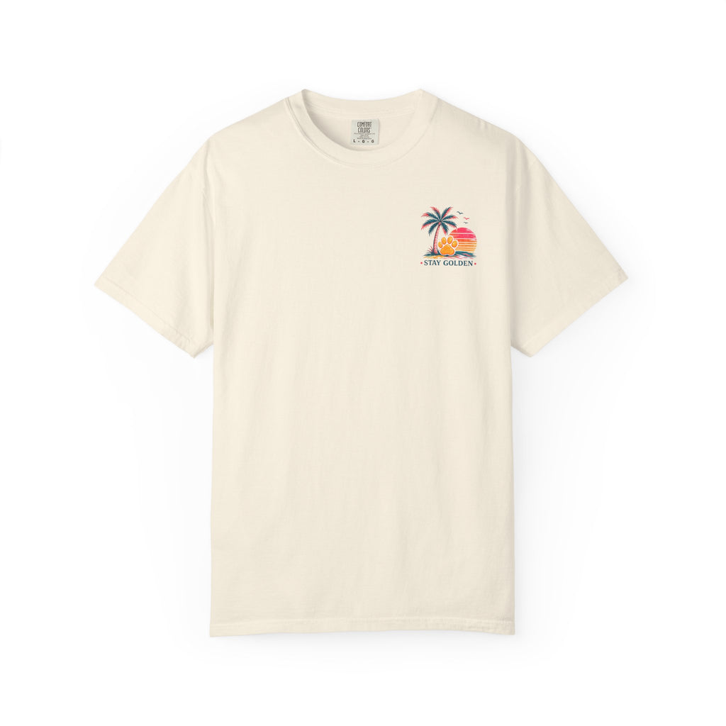 In My Golden Era Dog Graphic T-Shirt | Retro Sunglasses Palm Sunset