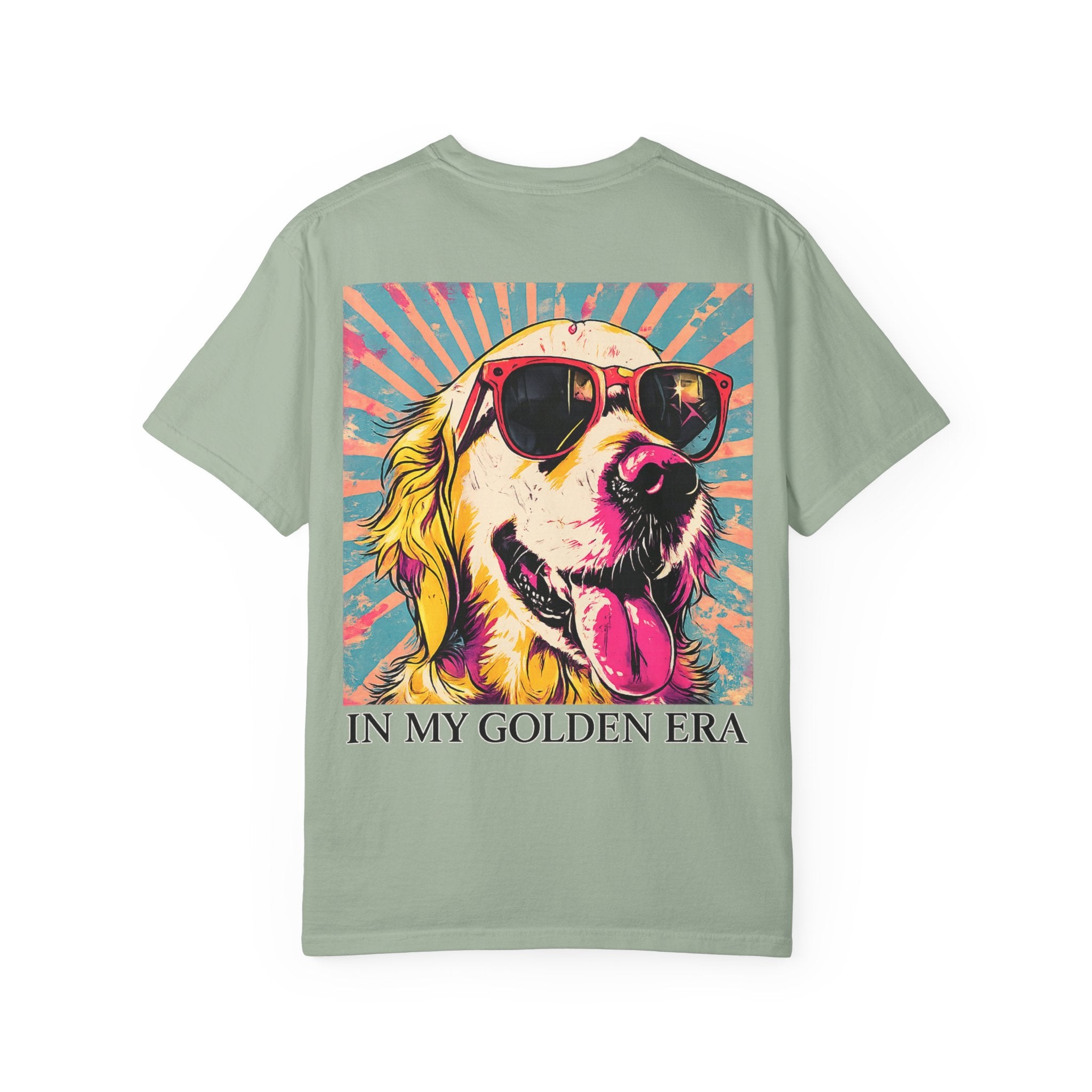 In My Golden Era Dog Graphic T-Shirt | Retro Sunglasses Palm Sunset
