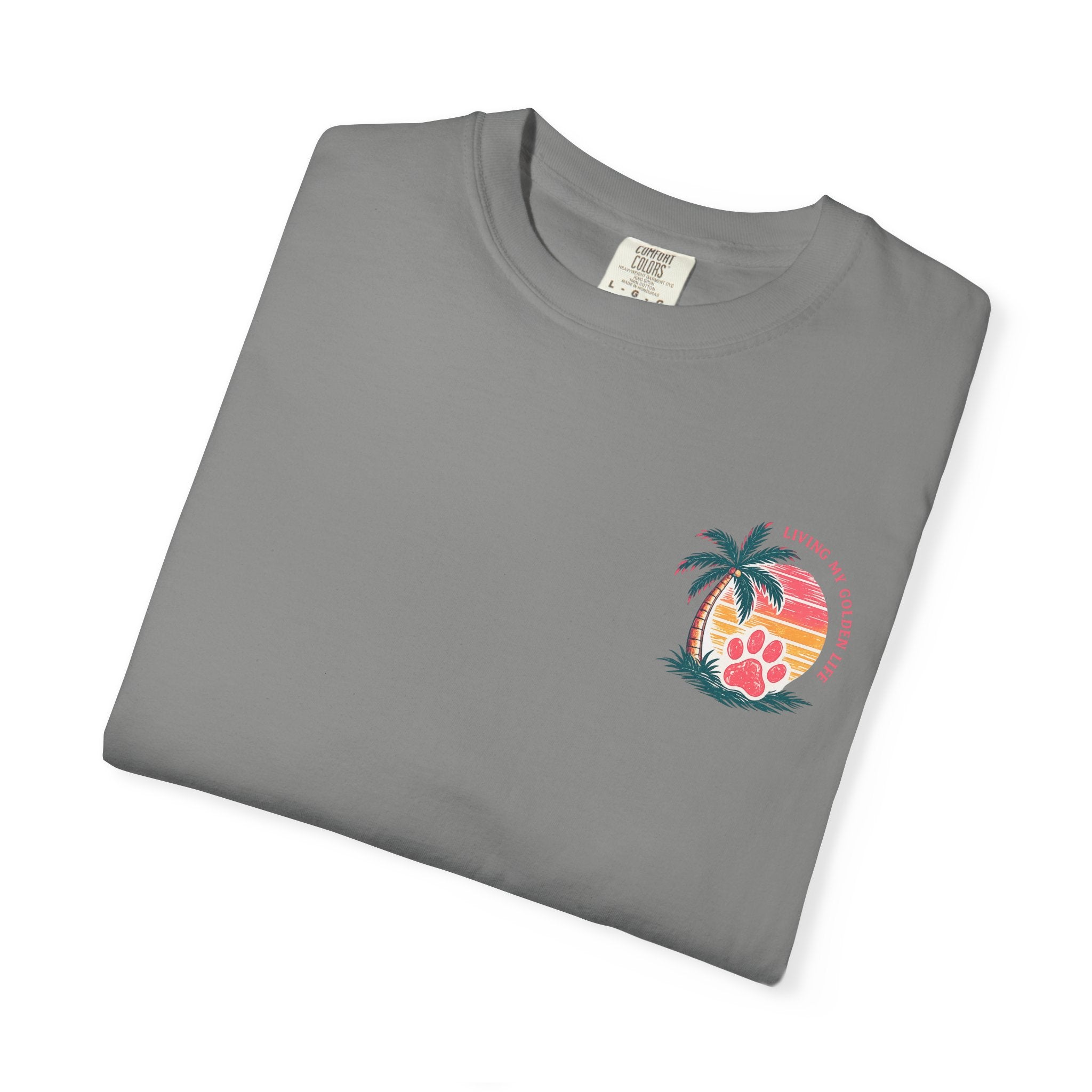 Life Is Golden Golden Retriever Surf Dog T-Shirt | Retro Beach Pineapple