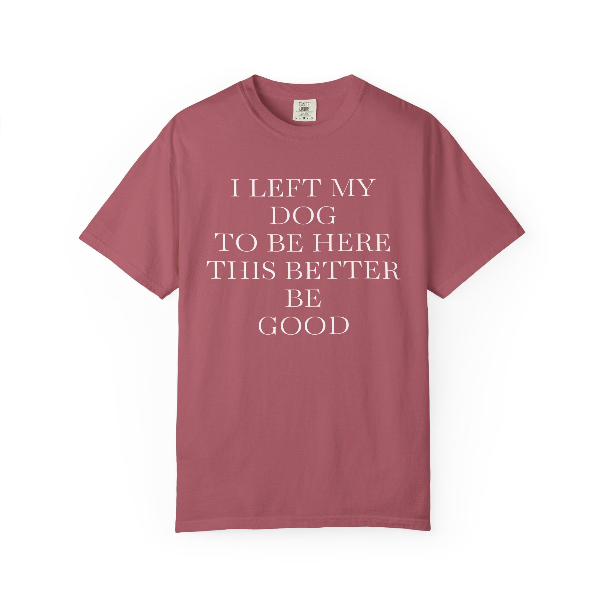 Dog Lover T-Shirt - I Left My Dog to Be Here
